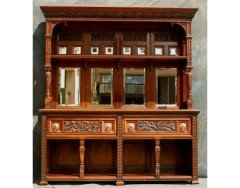 George Faulkner Armitage for Collinson & Lock. A carved rosewood exhibition quality sideboard - Thumbnail 1