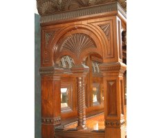 George Faulkner Armitage for Collinson & Lock. A carved rosewood exhibition quality sideboard - Thumbnail 3
