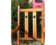 A Set of Four Arts & Crafts Oak Dining Chairs Covered in Morris & Co., Fabric - Thumbnail 14