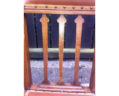 Liberty & Co. Attributed, a set of seven Arts & Crafts Oak dining chairs - Thumbnail 7