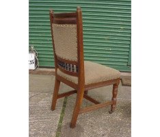 Two sets of four Oak dining chairs and a similar pair the design Attributed, to E.W.Godwin - Thumbnail 3