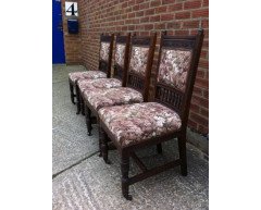 Two sets of four Oak dining chairs and a similar pair the design Attributed, to E.W.Godwin - Thumbnail 6