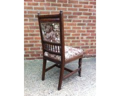 Two sets of four Oak dining chairs and a similar pair the design Attributed, to E.W.Godwin - Thumbnail 9