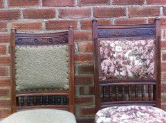 Two sets of four Oak dining chairs and a similar pair the design Attributed, to E.W.Godwin - Thumbnail 15