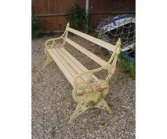 Coalbrookdale, The Lily Pad design. A pair of cast iron benches with fine fern leaf detailing - Thumbnail 16