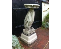 Rare set of stoneware garden ornaments and matching bird bath - Thumbnail 2