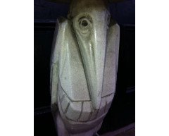 Rare set of stoneware garden ornaments and matching bird bath - Thumbnail 6