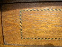 Liberty & Co. An Arts & Crafts Oak settle with fabric of The Silver Studio's - Thumbnail 9