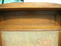 Liberty & Co. An Arts & Crafts Oak settle with fabric of The Silver Studio's - Thumbnail 10