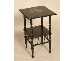 E. W. Godwin. An ebonised and painted thebes sidetable - Thumbnail 1