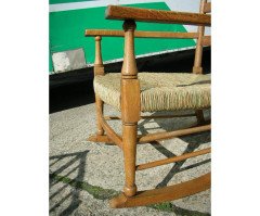 William Birch retailed by Liberty & Co. A Well-Crafted Cotswold School Oak rocking chair - Thumbnail 4