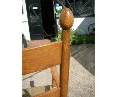 William Birch retailed by Liberty & Co. A Well-Crafted Cotswold School Oak rocking chair - Thumbnail 6