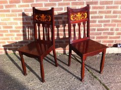 Shapland & Petter. A pair of Arts & Crafts hall chairs - Thumbnail 2