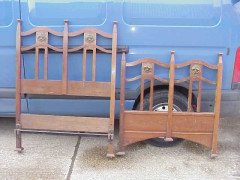 Shapland & Petter. Arts & Crafts Mahogany 3' Single Bed - Thumbnail 2