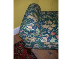 Arts & Crafts Oak day bed upholstered with a Morris & Co. fabric - Thumbnail 3