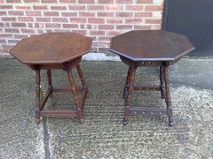 John Henry Chamberlain Attributed, for Pluknett and Steevens. A pair of almost identical Gothic Revival side table - Thumbnail 1