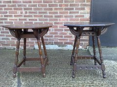John Henry Chamberlain Attributed, for Pluknett and Steevens. A pair of almost identical Gothic Revival side table - Thumbnail 2