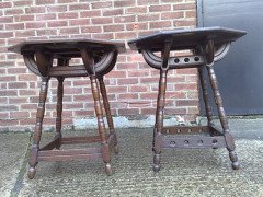 John Henry Chamberlain Attributed, for Pluknett and Steevens. A pair of almost identical Gothic Revival side table - Thumbnail 4