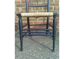 Liberty & Co. A set of Aesthetic Movement ebonised chairs after designs by Ford Maddox Brown with a Moresque style. - Thumbnail 8