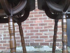John Henry Chamberlain Attributed, for Pluknett and Steevens. A pair of almost identical Gothic Revival side table - Thumbnail 5