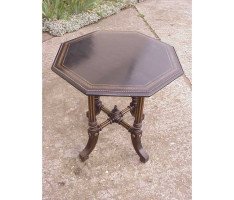 Gillows. Aesthetic Movement ebonised and brass ball inlay sidetable - Thumbnail 2