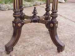Gillows. Aesthetic Movement ebonised and brass ball inlay sidetable - Thumbnail 4