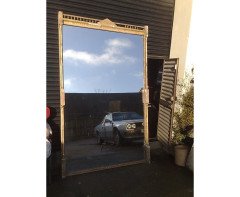 A Large Gothic Revival Gilt and Incised Mirror - Thumbnail 3
