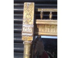 A Large Gothic Revival Gilt and Incised Mirror - Thumbnail 12