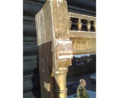 A Large Gothic Revival Gilt and Incised Mirror - Thumbnail 14