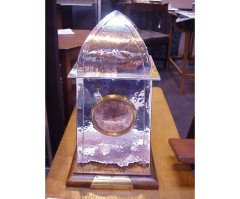 An Arts & Crafts Silver Plated Clock - Thumbnail 3