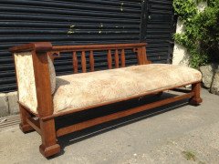 Liberty & Co. A stylish super quality solid Oak Arts & Crafts chaise lounge - Thumbnail 3
