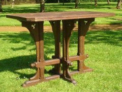 A top quality Gothic Revival Oak library table - Thumbnail 2