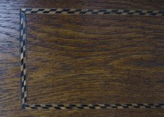 Liberty & Co. An Arts & Crafts Oak settle with fabric of The Silver Studio's - Thumbnail 2
