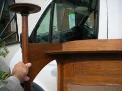 Liberty & Co. An Arts & Crafts Oak settle with fabric of The Silver Studio's - Thumbnail 14