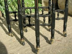 Woof and Whitaker of Sheffield. Aesthetic Movement gilt and ebonised sidetable - Thumbnail 5