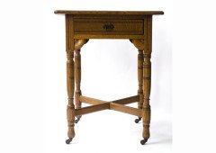 Bruce Talbert for Garnetts of Warrinton. A quality Gothic Revival Oak side table - Thumbnail 1