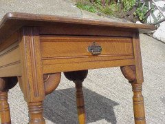 Bruce Talbert for Garnetts of Warrinton. A quality Gothic Revival Oak side table - Thumbnail 8