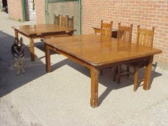 A Pair of Quality Arts & Crafts/Gothic Revival Oak Dining Tables Which Were Made to Be Mated Together - Thumbnail 2