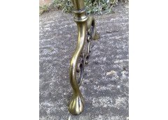 An Arts & Crafts brass fire screen - Thumbnail 4